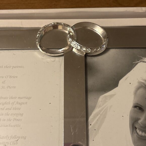 With This Ring, I Thee Wed 2-Opening 5x7 Wedding Invitation Photo Frame - Picture 4 of 8